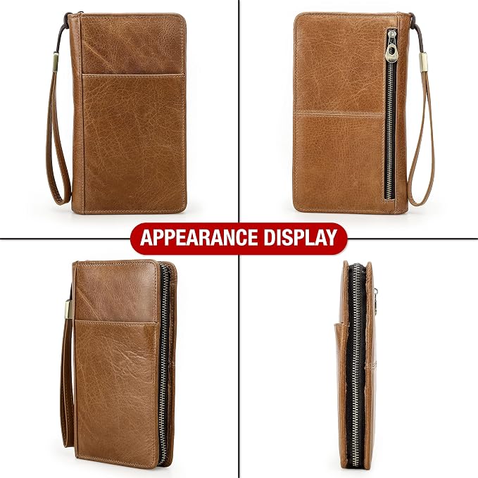 Top Grain Leather Customizable Travel Passport Wallet Holder - Image 8