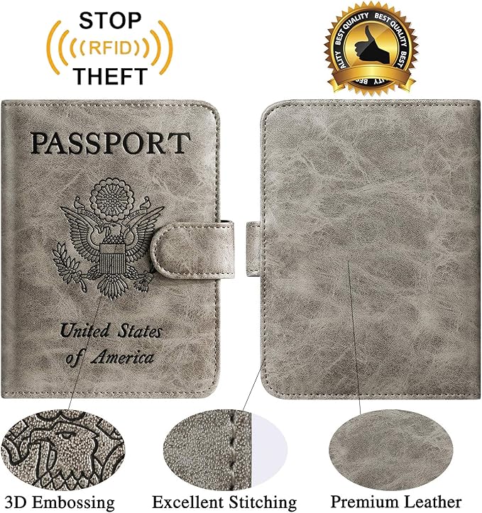 Passport Holder Cover Wallet RFID Blocking Leather Card Case Travel Accessories - Image 2