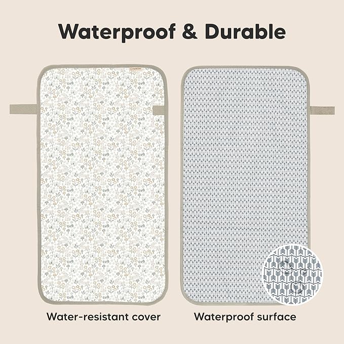 KeaBabies Portable Diaper Changing Pad, Easy Wipe Clean - Image 4