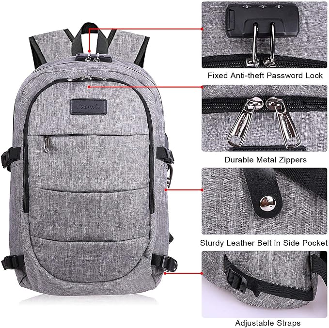 Travel Laptop Backpack Water Resistant Anti-Theft Bag - Image 4