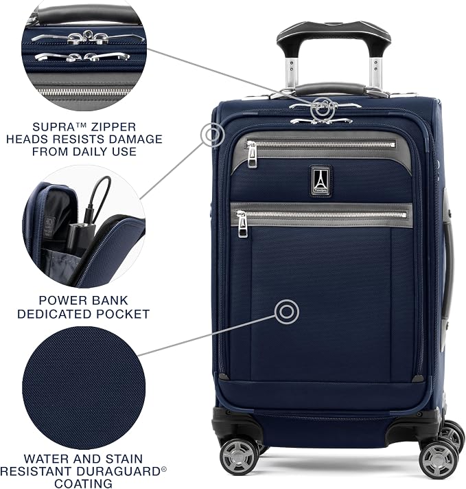 Travelpro Platinum Elite Softside Expandable Carry on Luggage, 8 Wheel Spinner - Image 6