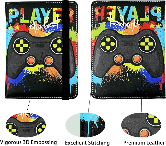 Game Passport Holder for Women and Men PU Leather Passport Cover for Travel - Image 2