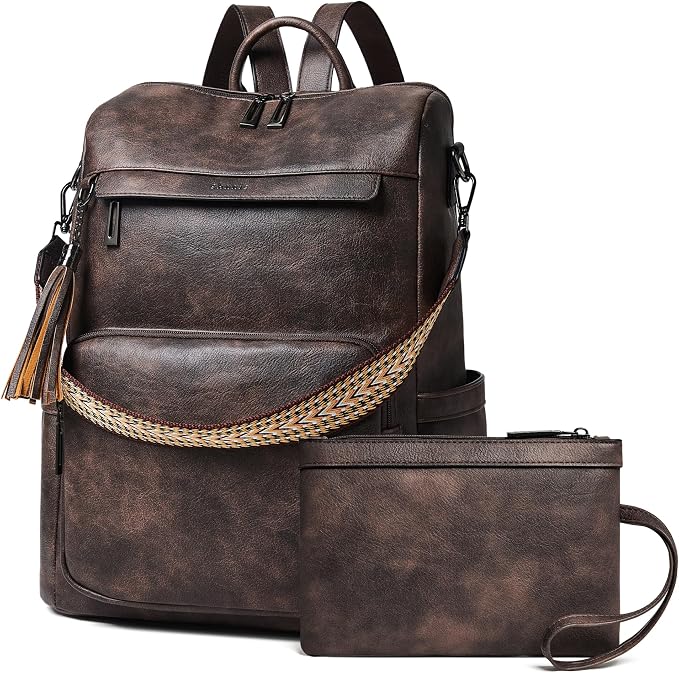 Shrrie Vegan Leather Laptop Backpack by Shrrie