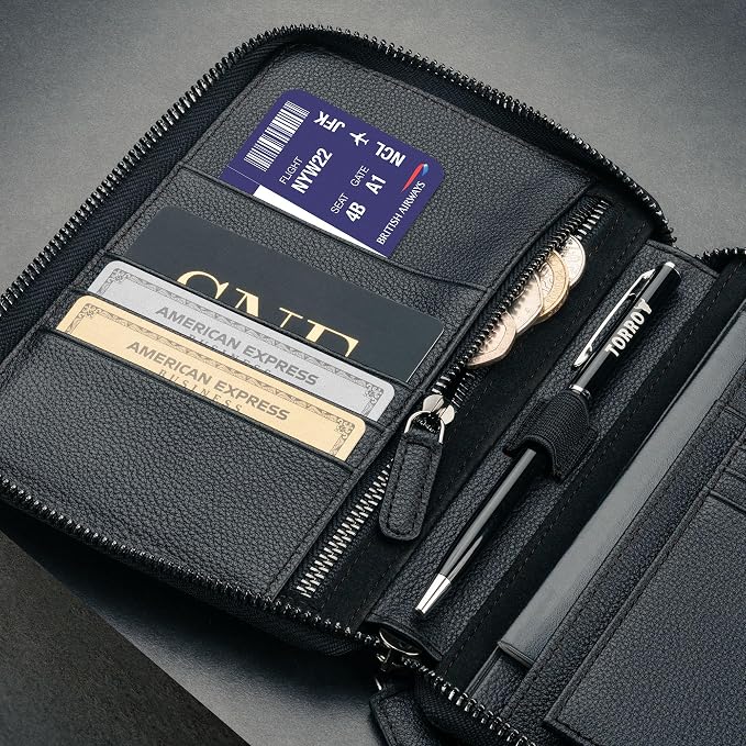 TORRO Travel Wallet – Genuine Leather Travel Organiser - Image 6