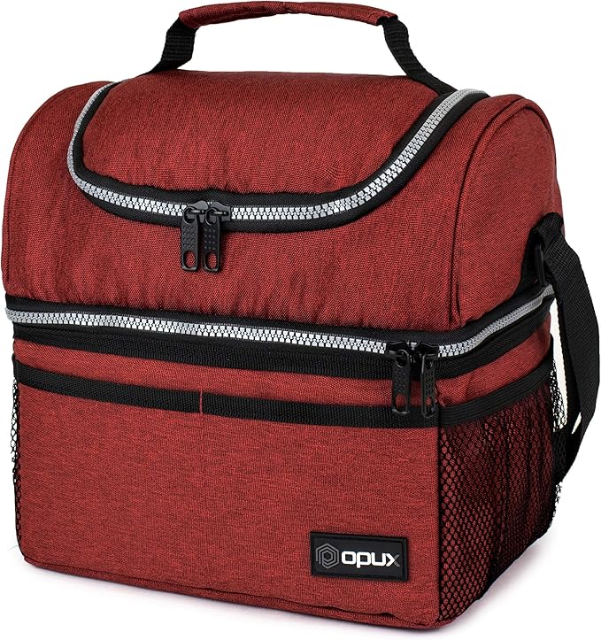 OPUX Lunch Box For Men Women, Insulated Large Lunch Bag Adult Work, Double by OPUX