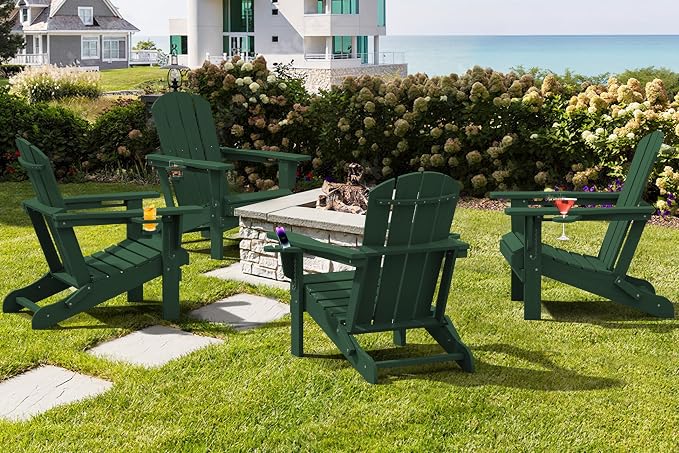 SERWALL Adirondack Chair with Cup Holders - Image 8