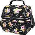 opux Lunch Bag Women Insulated, Adult Lunch Box Cooler, Flower Lunch Box by OPUX
