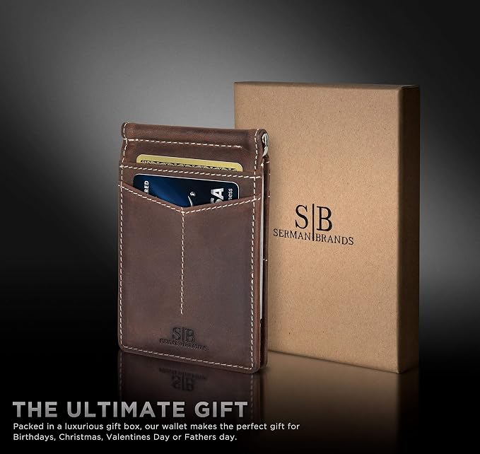 SERMAN BRANDS RFID Blocking Wallet Slim Bifold - Image 6