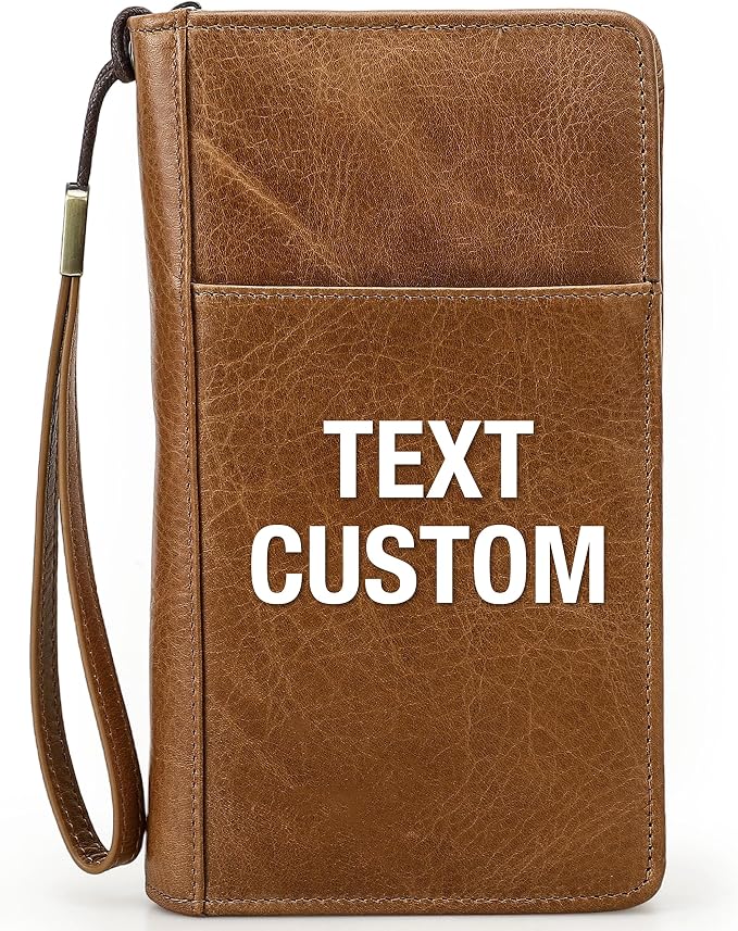 Top Grain Leather Customizable Travel Passport Wallet Holder by CataPurusLeatherCrafts