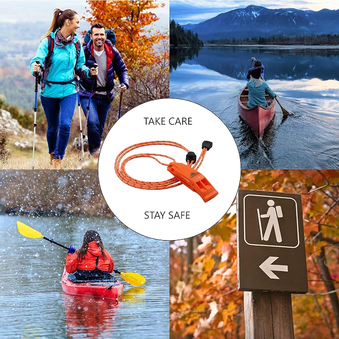 Emergency Whistles with Lanyard Safety Whistle Survival Shrill Loud Blast - Image 9