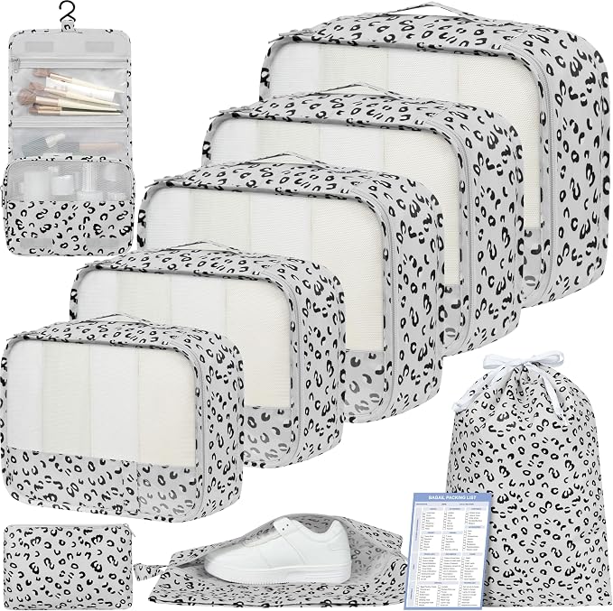 BAGAIL 9 Set Packing Cubes Luggage Packing Organizers by BAGAIL