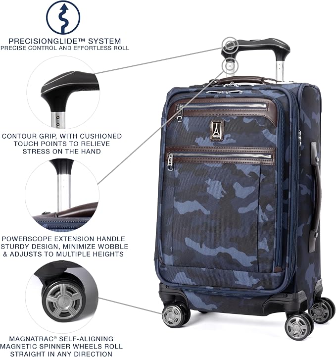 Travelpro Platinum Elite Softside Expandable Carry on Luggage, 8 Wheel Spinner - Image 6
