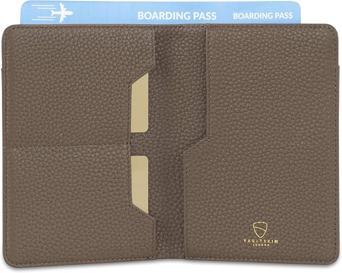 Vaultskin Leather Passport Holder, Slim RFID Blocking Travel Wallet - Image 2
