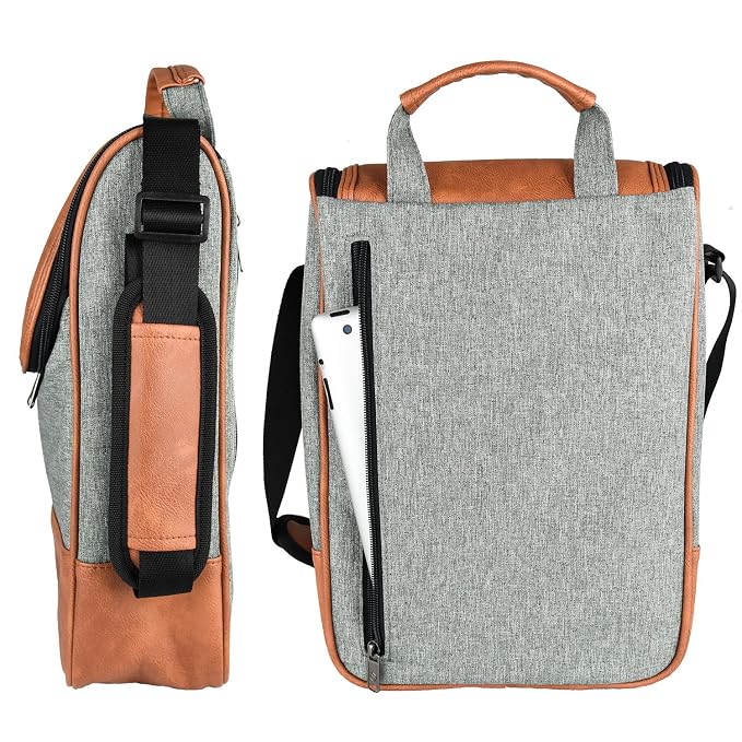 2 Bottle Wine Set Leather Insulated Bag As Gift - Image 3