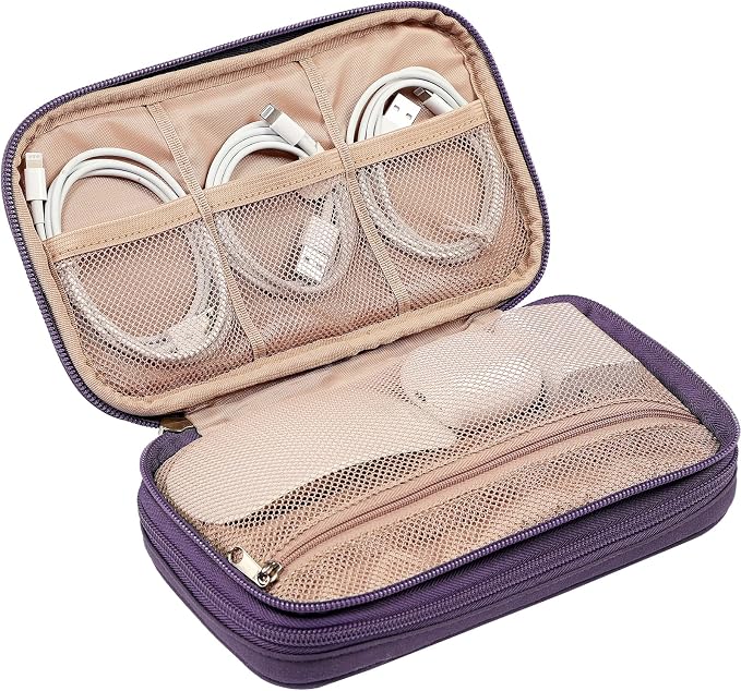 NISHEL Travel Cord Organizer Case, Double Layers Tech Electronic Bag, Essentials - Image 6