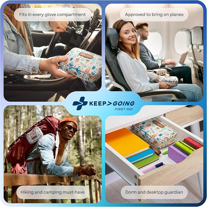 KeepGoing Travel First Aid Kit for Car, Camping and Outdoor Emergencies - Image 7