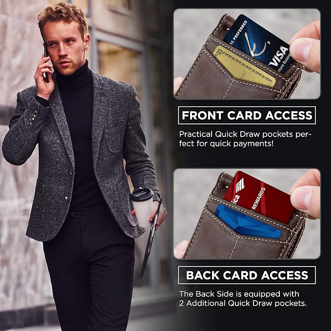 SERMAN BRANDS RFID Blocking Wallet Slim Bifold - Image 4