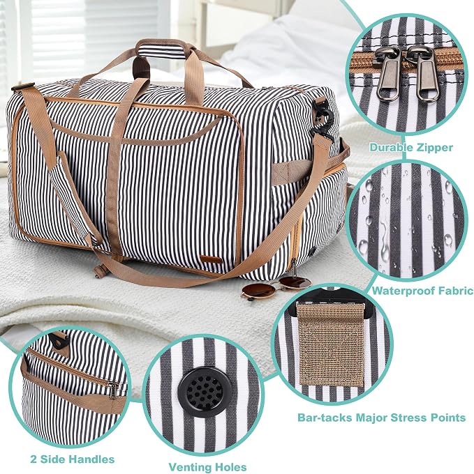 100L Duffle Bag for Travel, Large Foldable Waterproof Travel Duffel Bags - Image 9