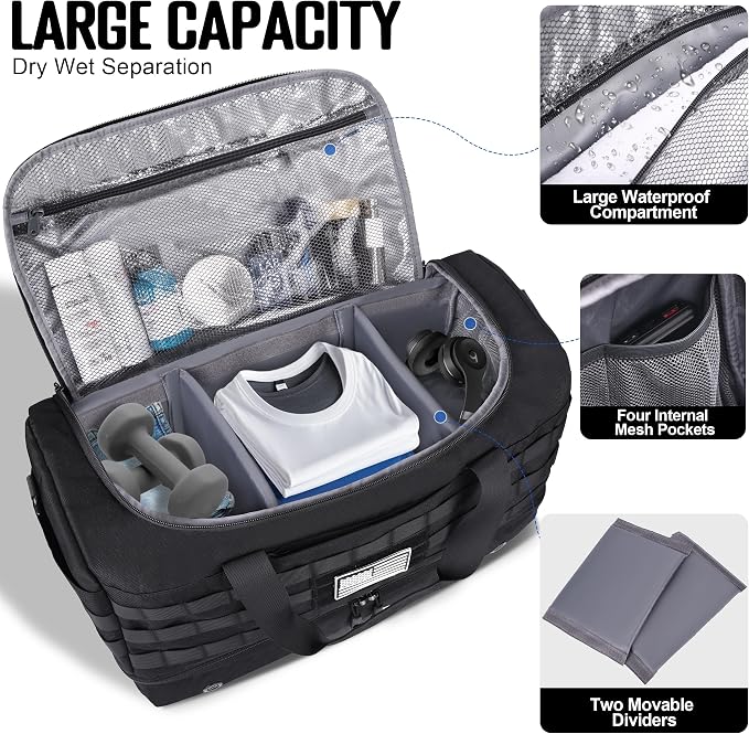 MOZETO Mens Travel Duffel Bag - Image 2