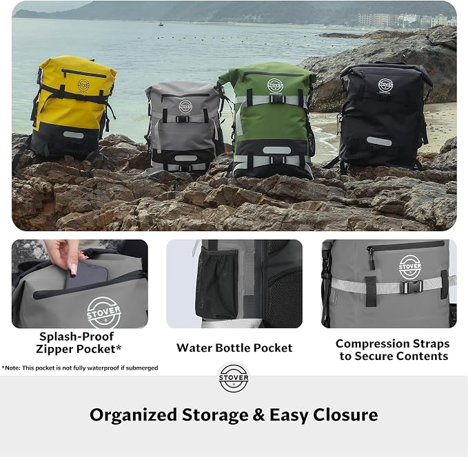 STOVER 5/10/25/30/40/55L Waterproof Backpack- Floating Dry Bag - Image 5