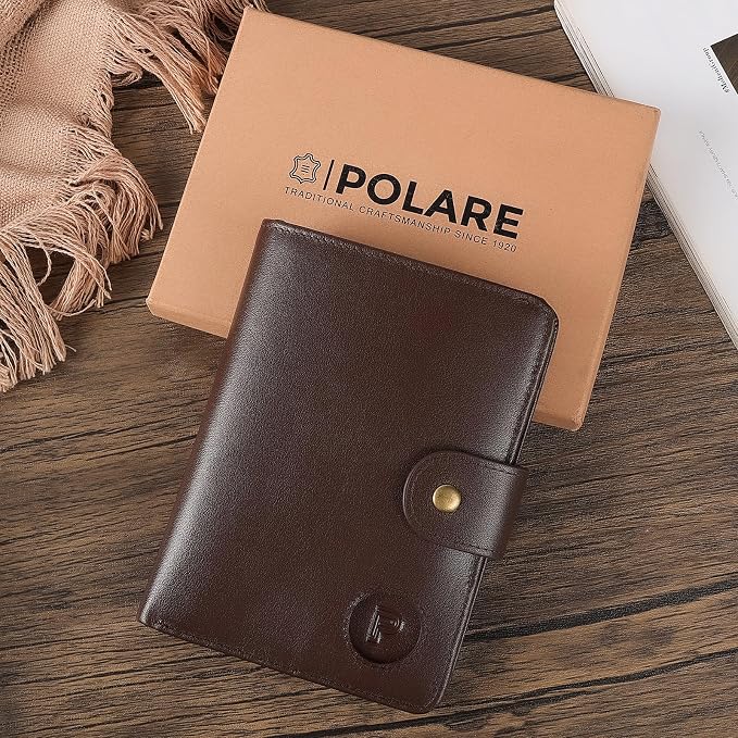 Polare Luxury RFID Blocking Leather Passport Holder Travel Wallet - Image 7