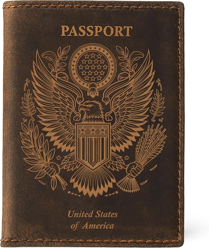 LEATHER VILLAGE Leather Passport Holder Cover – Travel Wallet by LeatherVillage