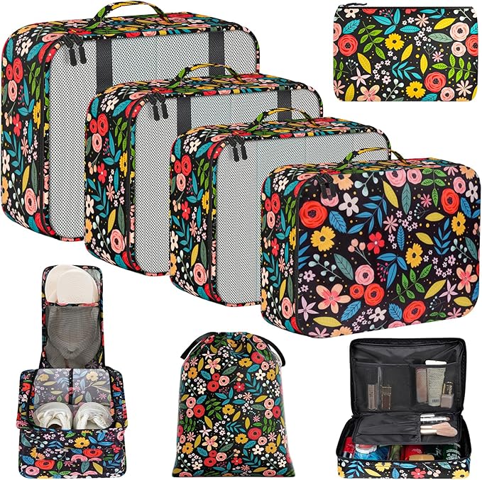 BAGAIL 8 Set Packing Cubes Luggage Packing Organizer Bags by BAGAIL