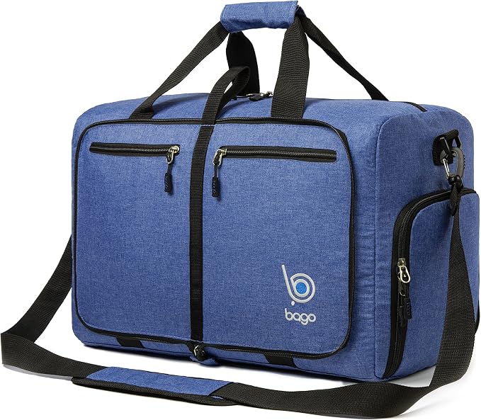 Bago Foldable Duffel Bags for Traveling Women & Men - 40L Sports Packable by BagoTravelBags