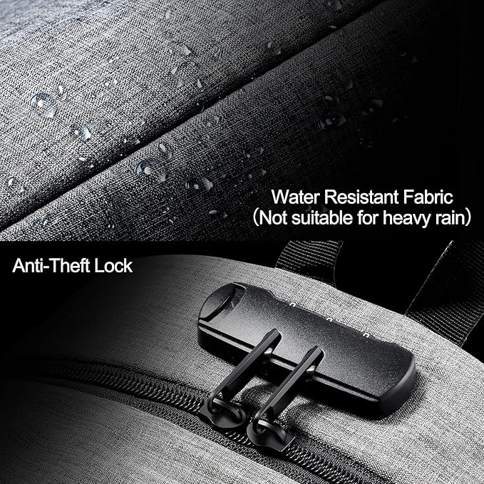 Laptop Backpack for unisex, Anti Theft Water Resistant Travel Work Backpack - Image 2