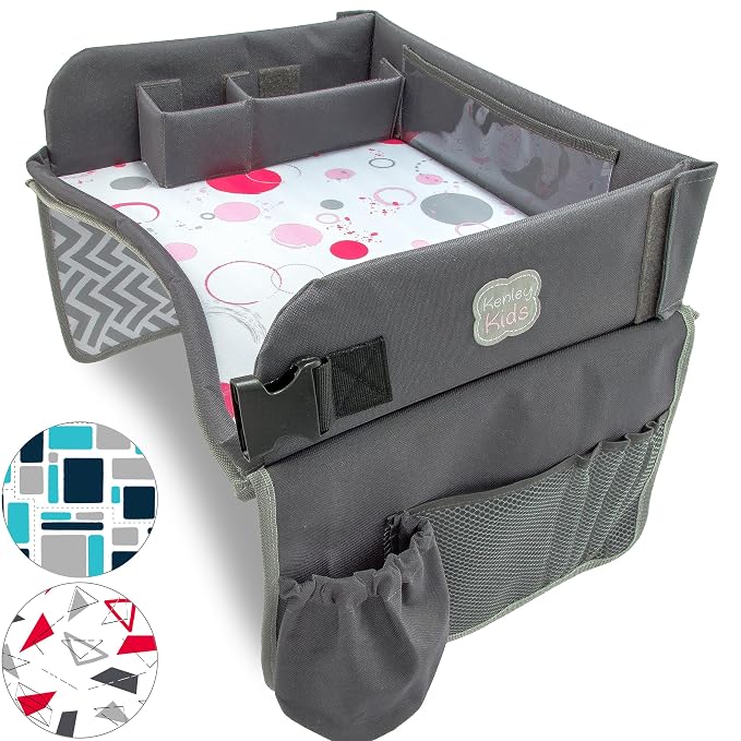 Kenley Kids Travel Tray, Toddler Car Seat Lap Tray, Road Trip Essentials - Image 8