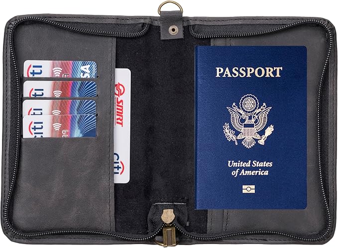 Personalized Leather Passport Holder, Handmade Travel Wallet by HARDISTON