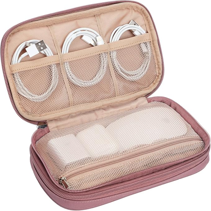 NISHEL Travel Cord Organizer Case, Double Layers Tech Electronic Bag, Essentials - Image 5