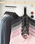 MORALVE Space Saving Hangers for Closet – 4 Pack European Beechwood 6-Tier by MORALVE