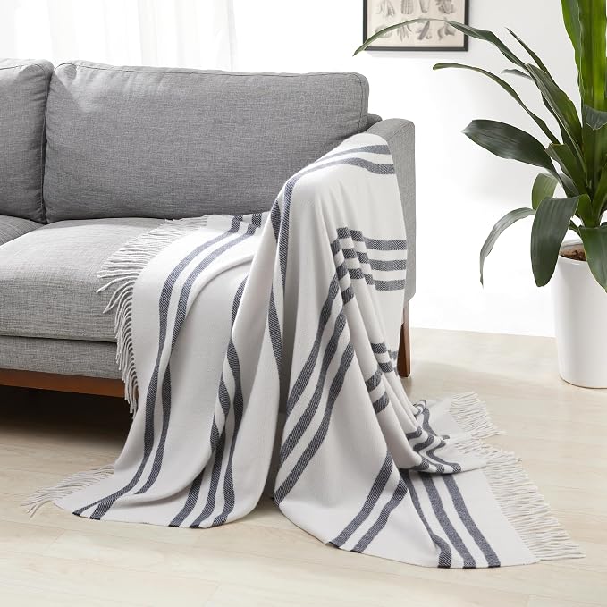 Amazon Basics Room Décor Throw Blanket, Lightweight and Cozy in Recycled by AmazonBasics