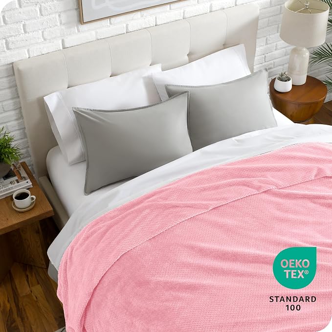 Bare Home Textured Fleece Blanket - Image 5