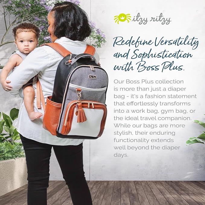 Itzy Ritzy Diaper Bag Backpack – Large Capacity Boss Plus Baby Backpack Diaper - Image 9