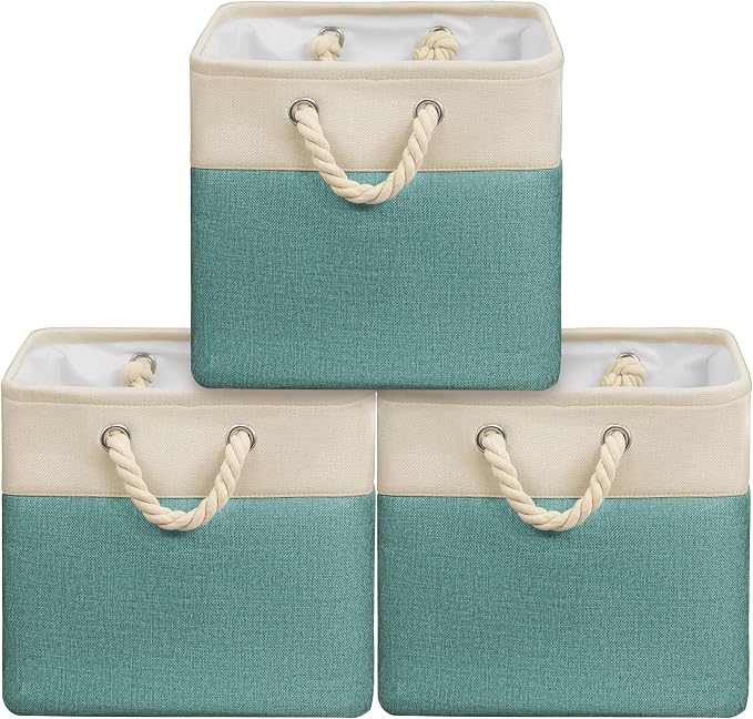 SIMPLE HOUSEWARE Fabric Storage Cubes, 3 Pack - Image 8