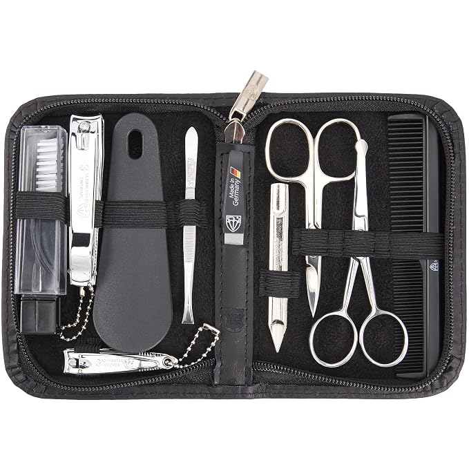 3 Swords Germany – brand quality 10 piece manicure pedicure grooming kit set by 3+Swords+Germany