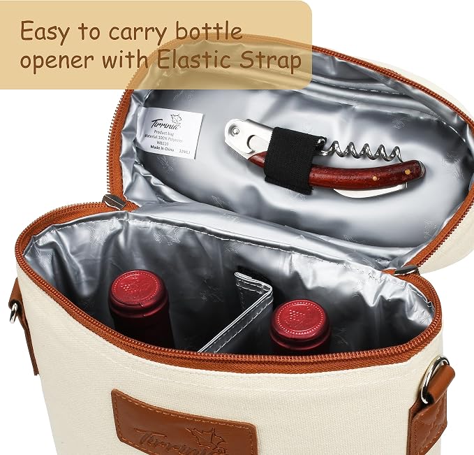 Tirrinia 2 Bottle Wine Gift Tote Carrier - Image 3