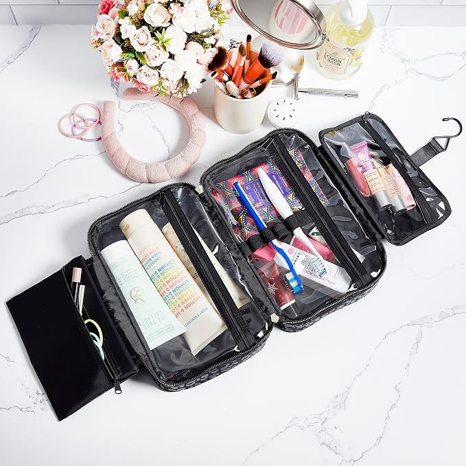 Nicole Miller New York Once Upon a Rose Makeup Bag, Cosmetics Essentials - Image 2
