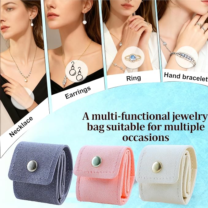 3 PCS Mini Travel Jewelry Organizer Bag - Image 7