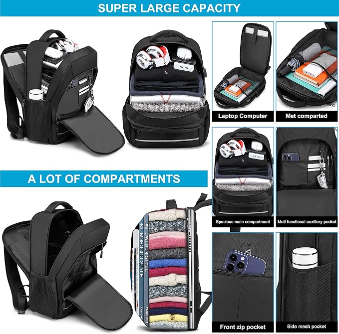 Backpack, Laptop Backpack, Carry on Backpack, Durable TSA Friendly Business - Image 2