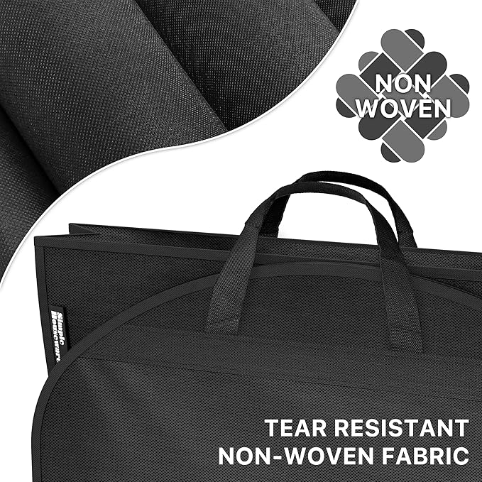Simple Houseware 60-Inch Travel Garment Bag, 3 Pack - Image 3