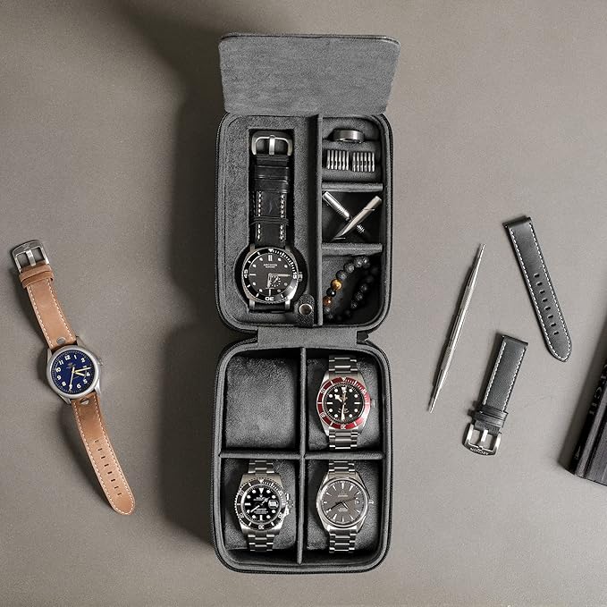 ROTHWELL 5 Watch Travel Case Storage Organizer - Image 3