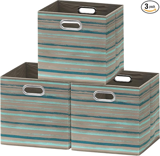 SIMPLE HOUSEWARE 13-Inch Collapsible Fabric Cube Storage Bin by SimpleHouseware