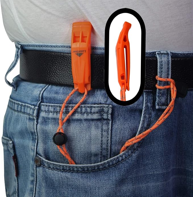 Emergency Whistles with Lanyard Safety Whistle Survival Shrill Loud Blast - Image 5