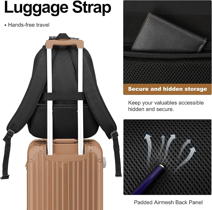 Boavan Laptop Backpack for men, 15.6 inch Laptop Bag - Image 4