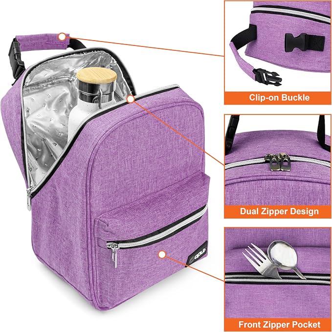 opux Lunch Box for Girls Boys Kids, Insulated Leakproof Lunch Bag, Reusable - Image 4