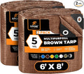 Multipurpose Protective Cover Brown Poly Tarp 6' x 8' by XposeSafety