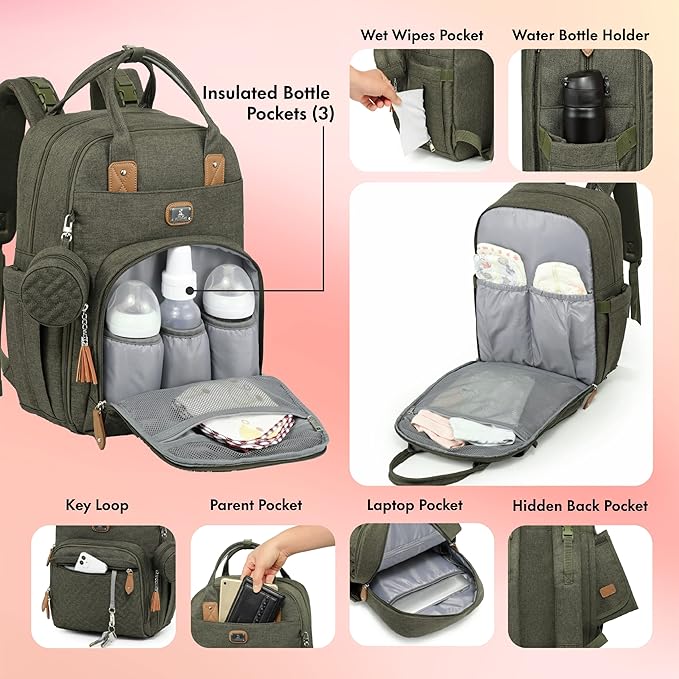 Dikaslon Diaper Bag Backpack - Image 4